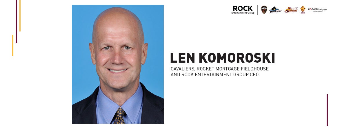 Cleveland Cavaliers, Rocket Mortgage FieldHouse und CEO der Rock Entertainment Group, Len Komoroski, treten am Ende der Cavaliers-Saison zurück