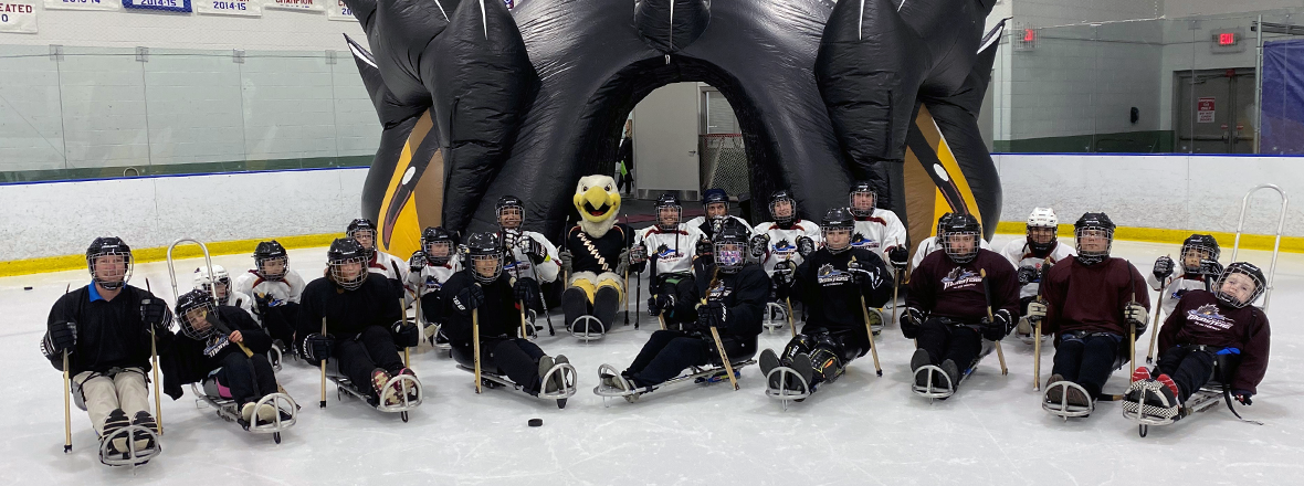 Monsters and Adaptive Sports Ohio present sled hockey team