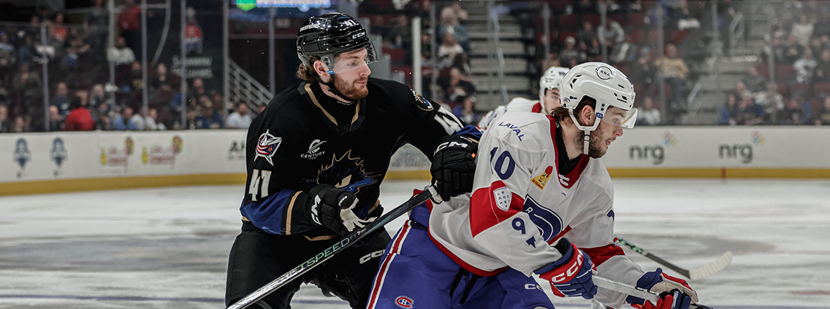 Monsters battle but fall short in 3-2 loss to Rocket for Game 1